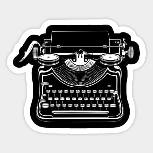Echoes of the Past: Vintage Typewriter Sticker